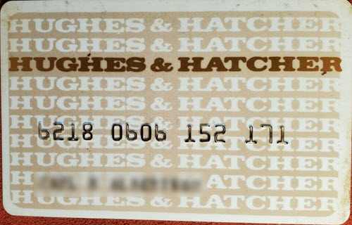 Hughes & Hatcher - Old Credit Card (newer photo)